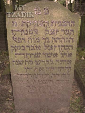 ציון אשתו הרבנית תמר הנמצא בסמוך